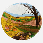 Vintage Byron Molds 3D Ceramic Wall Plate Fall Harvest Handpainted 13.5 Rare EXC