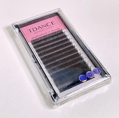 TDANCE Professional Lashes Set Luxury Supreme D Mix 0.18 8-15mm Tray NIB