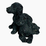 Dog Mate Labradors in Love Ceramic Figurine 4" Black Puppy Couple Sculpture Dog