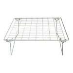 White Metal Wire Cabinet Shelf Riser 18x12x8" Kitchen Pantry Organizer VG
