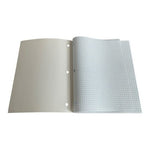 Asia Pulp & Paper APP Red Quad Ruled Notebook 80 Sheets 10.5" x 8" Perforated