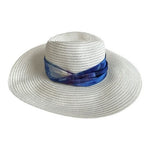 Eugenia Kim Cassidy Satin Trim Fedora Sun Hat Hemp Blend White Womens One Size