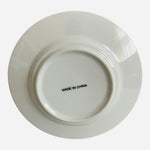 7pc Japanese Kana Calligraphy Ceramic Saucer Plate Set Red White 6.25" EXC