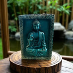 Handcrafted PRC Green Gold Witness Buddha Keepsake Box 2.5"x3.5"x1.5"