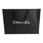 CHANEL Black Paper Shopping Bag Reusable Storage Gift Bag 14.5"x2.5"x10.5"