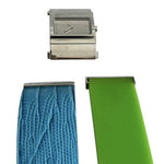 Dolce & Gabbana D&G Stainless Steel Watch Blue Leather Green Rubber Straps 3ATM