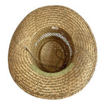 Dorfman Pacific Men's Tan Sun hat Rush Gambler Straw Hat Natural  Size Small VG