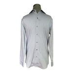 Marc Anthony Men’s Slim Fit Dress Shirt Gray Diamond Pattern Size 15 32-33