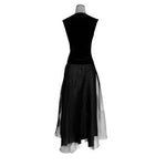 Willard Hanson Black Velvet Corset Top Organza Maxi Skirt Evening Suit Size 4