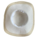 White Wide Brim Paper Straw Sun Hat Women's Beach Floppy Hat One Size VG