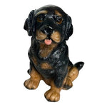 Dog Mate Rottweiler Puppy Figurine 5" Sitting Dog Resin Sculpture Vintage Dog