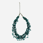 Gorgeous Handmade Seed Bead Sequin Crochet Necklace Sparkly Green  16"-19" VG