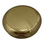 Vintage Gold Tone Floral Pill Trinket Box Multi-Color Flowers Container