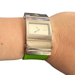Dolce & Gabbana D&G Stainless Steel Watch Blue Leather Green Rubber Straps 3ATM