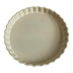 Vintage Emile Henry France Green Ceramic Pie Dish 11.5" Fluted Tart Quiche Plate