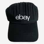 eBay Logo Black Embroidered Baseball Hat Cap Adjustable Unisex Casual One Size