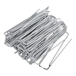 100 Pack 6" Galvanized Landscape Staples 11 Gauge Sod Stakes Ground Pins New