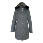 Kristen Blake Women’s Hooded Jacket Parka Raincoat Grey Size M Excellent