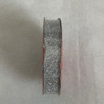 Christmas House Silver Glitter Ribbon 5/8 In x 12 Ft Crafts Gift Bows NIP