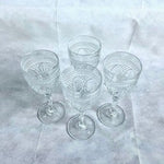 D'Arques Clear Cut Crystal Goblets Set of 4 Wine Water Glasses 8" France EXC