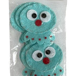 6pc Turquoise Felt Octopus Appliques Cute Monster Sew On Craft Embellishments