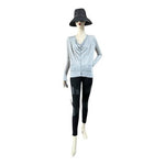 ARMANI Exchange Women’s Grey Wool Button Front Cardigan Shirt Top Size XS/TP Fit