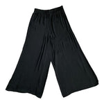Bobbi Rocco LA Black Rayon Wide Leg Palazzo Pants Elastic Waist Womens Small VG