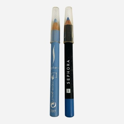 Sephora Blue Eyeliner Pencil Duo Shades 080 & 074 Crayon Pencil Set New