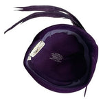 Vintage The Emporium Purple Wool Felt Feather Turban Hat Women’s Dress Hat VG