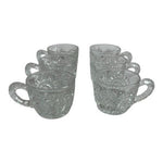 EAPG L.E. Smith Pinwheel Stars Punch Cups Set of 6 Clear Vintage Glass Excellent