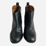 BP Nordstrom Lance Lea Black Leather Block Heel Ankle Bootie Women 8 Barely Worn