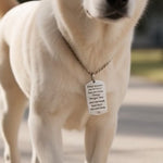 Stainless Steel Dog Tag Pendant Necklace Inspirational Quote Gift Unisex NIP