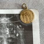 Vintage Holy Face of Jesus Gold Tone Orthodox Medal Pendant 1" Canada New