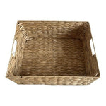 Large Tan Wicker Storage Basket Crate with Handles Home Organizer 15"x11.5"x7.5”