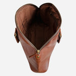 Vintage Jana Feifer Love Luggage Joint Genuine Leather Handbag 17"x4"x10" Brown