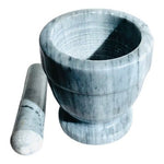 Sur La Table Grey Marble Mortar and Pestle Spice Herb Grinder Crusher 3.75" NWOB