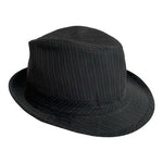 Unisex Manhattan Classic Striped Trilby Fedora Hat One Size Structured Gangster