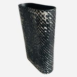 CB2 Chain Link Black White Ceramic Vase Handcrafted Portugal 12"x8" NWT
