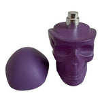 Ed Hardy Skulls & Roses Limited Edition Purple Skull Perfume Bottle Empty Decor