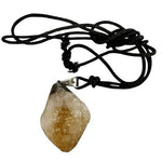 Raw Citrine Crystal Pendant Necklace Natural Healing Stone Energy Amulet VG