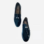 FRANCO SARTO Vegan Leather Loafers Black Women’s Slip-On Moccasins 9.5 M