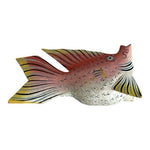 Colorful Hand-Carved Handpainted Wooden Fish Statue Figurine Nautical Home Decor