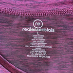 Real Essentials Mens L Active Dry-Fit Moisture Wicking Stretch T-Shirt Red NWOT