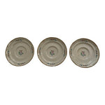 International Stoneware Japan Farmhouse Fruit Floral Saucer Plates Set of 3 6.25