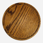 Vintage Brown Wooden Cheese Board Round Snack Platter 9x9 Serving Tray VG
