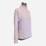 Women's Pink Ribbed Quarter Zip Pullover Sweatshirt Size M Activewear Top VG