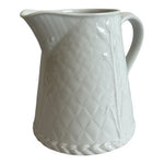 Royal Worcester Porcelain Basketweave Pitcher Mug White Vintage 1983 New