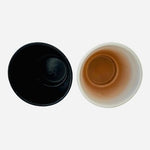 Black & White Ceramic Round Planters Set of 2 Horizontal Rib Pots 6.5 Home Decor