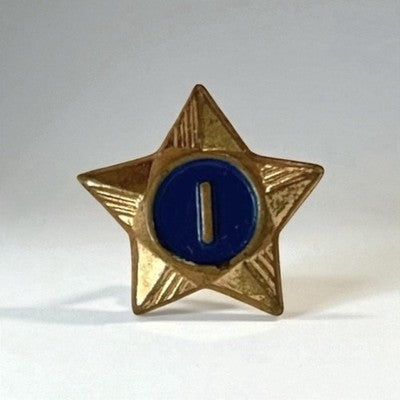 Boy Scouts of America 1 Year Service Star Lapel Pin Gold Tone Vintage BSA