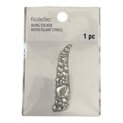 Recollections Bling Sticker Letter I Rhinestone Monogram Initial New 2.25 in